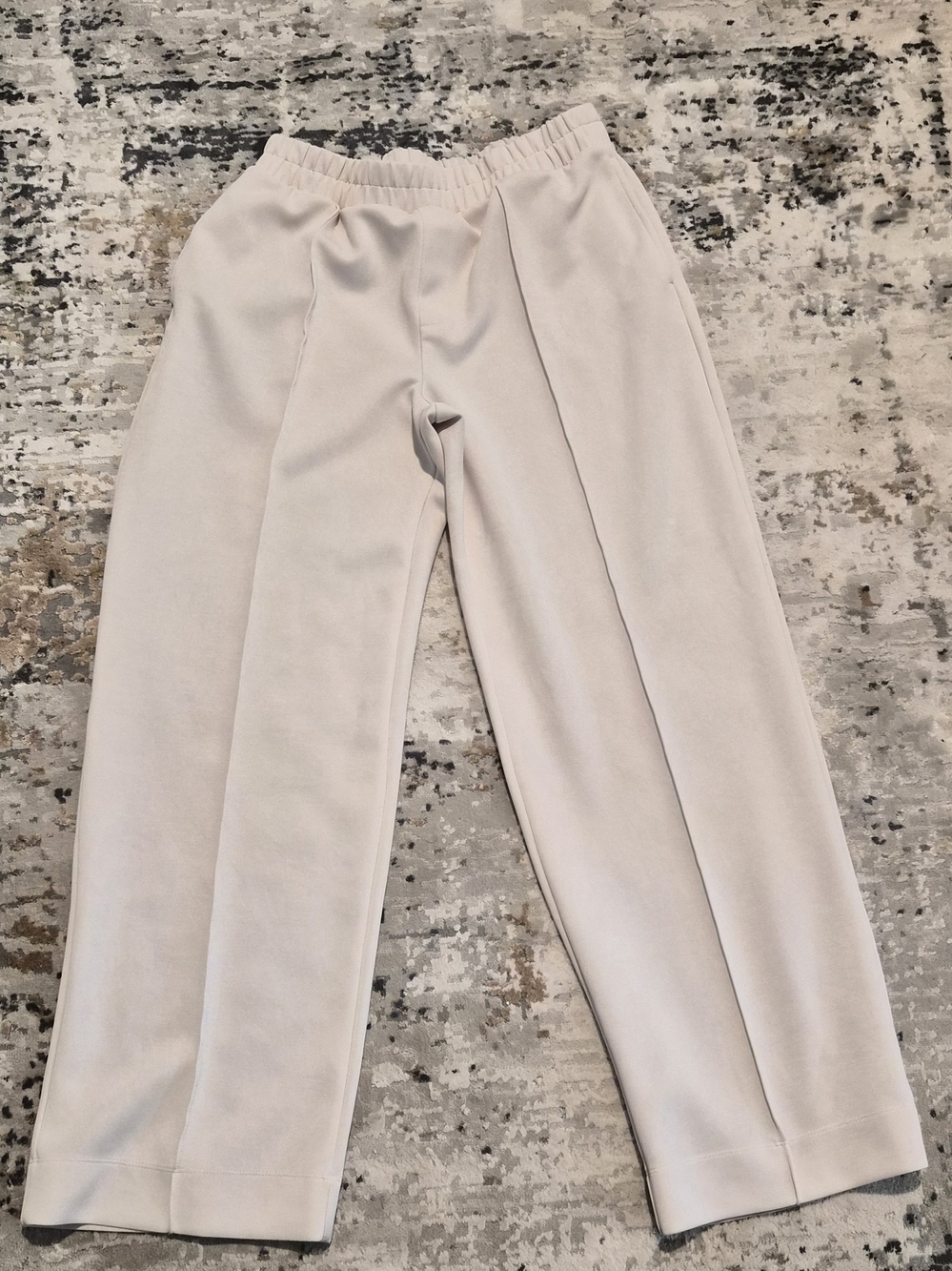 a new day Women's Light Beige Wide-Leg Pull-On Pants